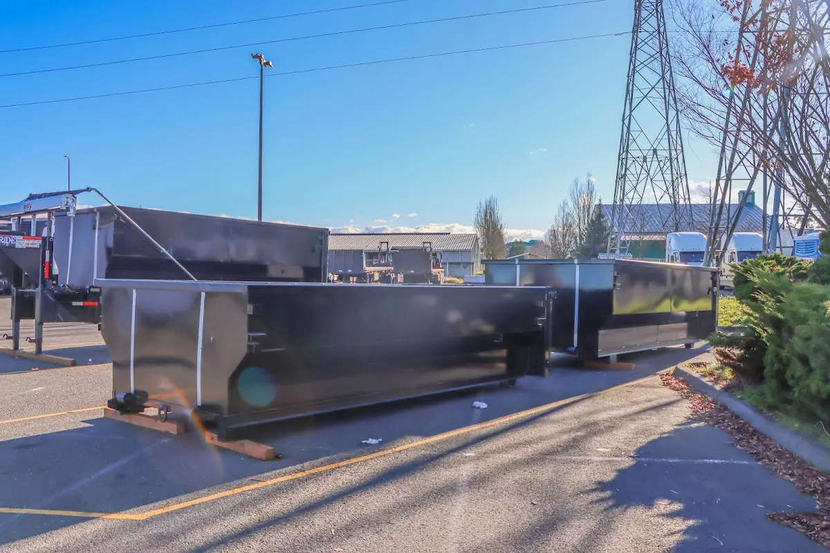 Roll-off dumpster ready for waste disposal at job site for Estate Cleanout Dumpster Rental in Clarkston